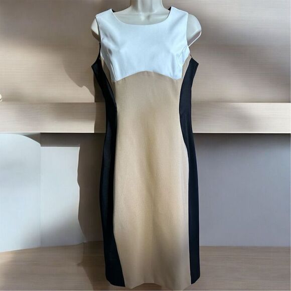 Roz & Ali Women's Size 8 Sleeveless Colorblock Knee Length Dress - Picture 1 of 7